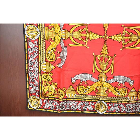 Auth Christian Dior Scarf Bird Motif #76130C11B - Picture 4 of 15